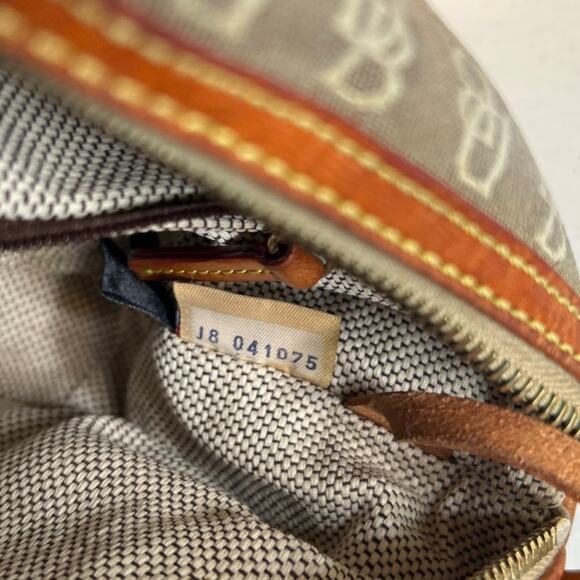 Vintage Dooney & Bourke Signature Canvas Handbag w/ Leather Trim Y2K - Picture 9 of 13